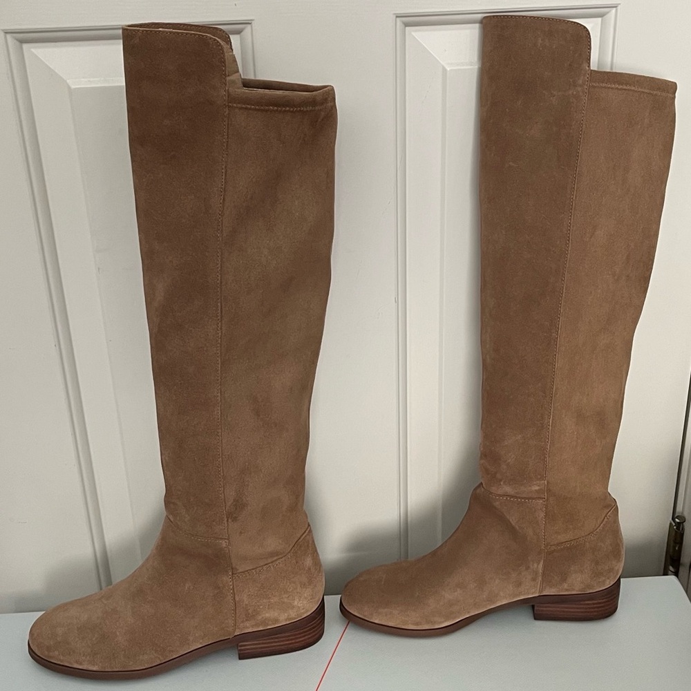 Sole Society Calypso Tan Suede Boots Size 8.5